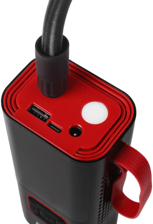 Compresor auto 3 in 1 cu acumulator, lanterna, baterie externa, 7800 mAh 0.3-10 bar, 30 l/min, (KD5497) [7]