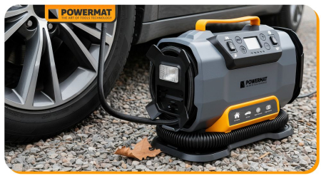 Compresor auto digital 12V si 230V presiune 10 bar cu functie umflare dezumflare PM1440 (PM-KB-150T ) [15]