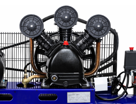 Compresor cu ulei 200L, 4100W, 650 l/min, 8 bar, 400V, industrial, albastru (KD4059) [6]