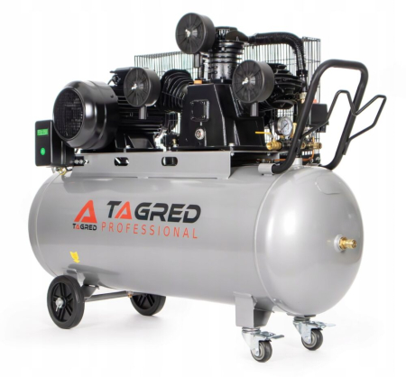 Compresor cu ulei 3 pistoane 200L 400V 5.5kW/7.5CP 10 bar cu furtun si ulei (TA329) [1]