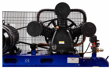 Compresor cu ulei 300L, 3 pistoane, 9.6 kW, 1460 l/min, 9 bar, 400V, transmisie curea (KD4057) [2]