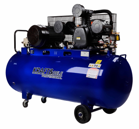 Compresor cu ulei 300L, 3 pistoane, 9.6 kW, 1460 l/min, 9 bar, 400V, transmisie curea (KD4057) [17]
