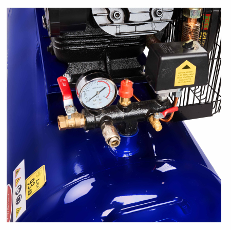 Compresor cu ulei 300L, 3 pistoane, 9.6 kW, 1460 l/min, 9 bar, 400V, transmisie curea (KD4057) [13]