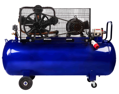 Compresor cu ulei 300L, 3 pistoane, 9.6 kW, 1460 l/min, 9 bar, 400V, transmisie curea (KD4057) [11]