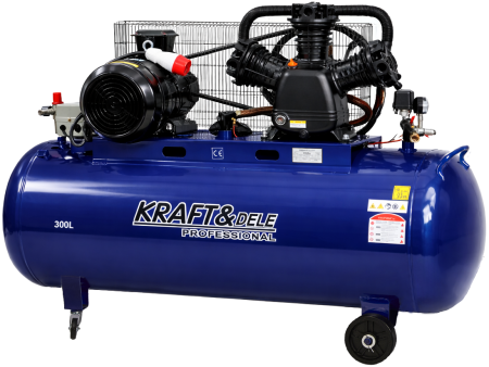 Scule electrice - Compresor cu ulei 300L, 3 pistoane, 9.6 kW, 1460 l/min, 9 bar, 400V, transmisie curea (KD4057)