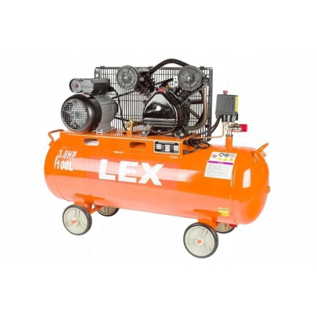 Motoare benzina - Compresor de aer de ulei 100L motor 2,8 kW 2850 rpm debit 480l/min 8 bar (LXC-100-2)