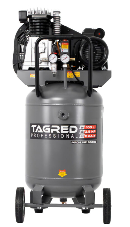 Compresor de ulei vertical profesional cu piston dublu 100l 10 bar (TA3401) [1]