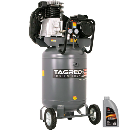 Compresor de ulei vertical profesional cu piston dublu 100l 10 bar (TA3401) [11]