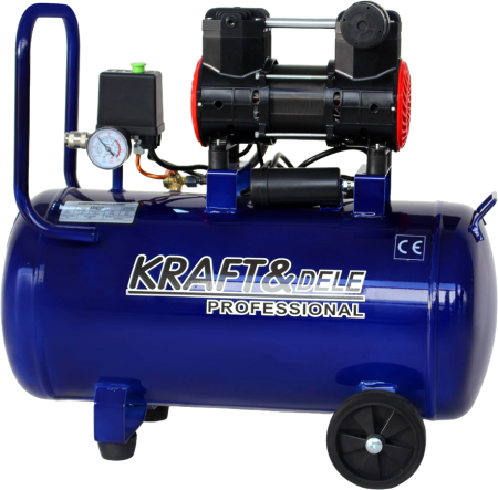 Scule electrice - Compresor fara ulei 50L, 1500W, 230V, 8 bar, 290 l/min, nivel redus zgomot (KD4092)