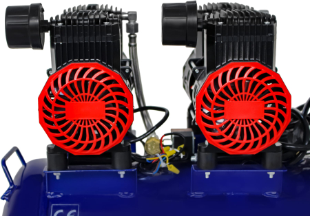 Compresor fara ulei 50L, 3000W, 475 l/min, 2800 rpm, cu reductor presiune si manometru (KD4093) [3]