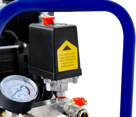 Compresor fara ulei 50L, 3000W, 475 l/min, 2800 rpm, cu reductor presiune si manometru (KD4093) [7]