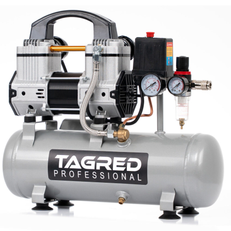 Compresor fara ulei cu doua pistoane 9l 1100w 230v 8 bar (TA327) [1]