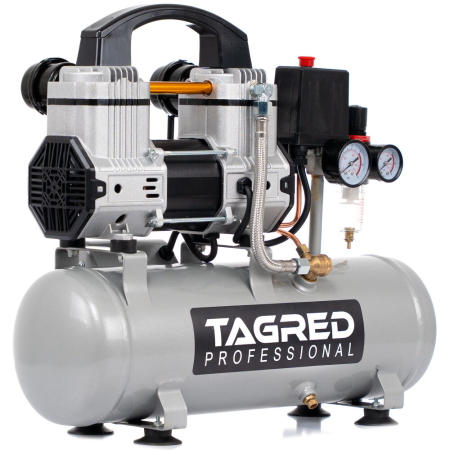 Compresor fara ulei cu doua pistoane 9l 1100w 230v 8 bar (TA327) [2]