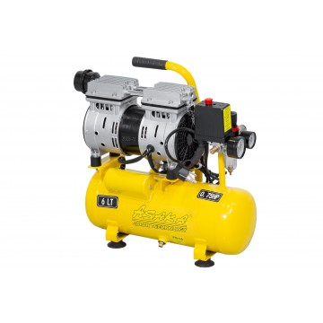 Compresor fara ulei silentios 6L 0,55 kW 2 pistoane 150l/min (ALAC6-LO) [2]