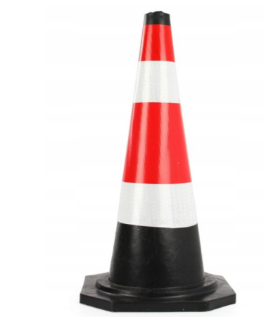 Con de semnalizare 60 cm cu banda reflectorizanta pentru siguranta rutiera (M02023) [1]