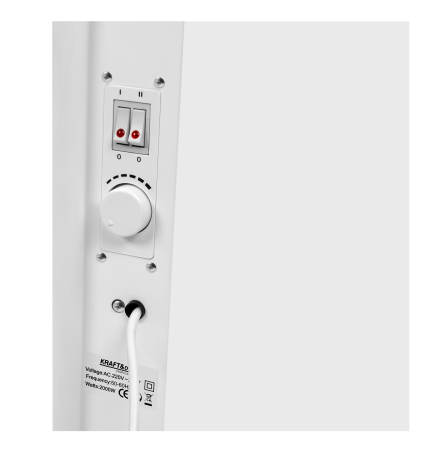 Convector / Calorifer electric Kraft&Dele 2000W, cu termostat reglabil, 20 mp (KD6515) [8]