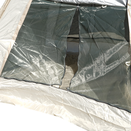 Cort camping 2 persoane pliabil automat pop-up, 2 usi, deschidere 4 parti, plasa anti-insecte, impermeabil 240x240x155cm (DISTV03) [6]