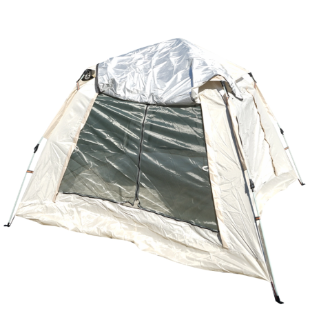 Cort camping 2 persoane pliabil automat pop-up, 2 usi, deschidere 4 parti, plasa anti-insecte, impermeabil 240x240x155cm (DISTV03) [1]
