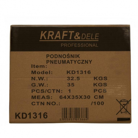 Cric hidraulic 22 Tone 70-650mm camion tir utilaje cu actionare pneumatica (KD1316) [29]