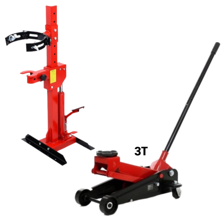 Scule Atelier Auto - Cric hidraulic 3 Tone 140-460 mm tip crocodil + Presa hidraulica 1Tona comprimat arcuri (KD386+KD326)