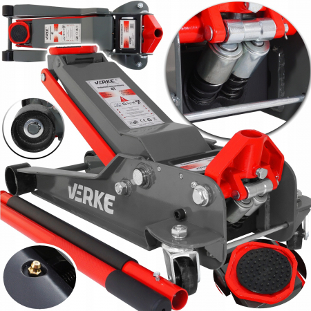 Cricuri - Cric hidraulic 4Tone profesional 95-550mm talie joasa pompa dubla 2 cilindri tip crocodil ridicare auto (V80114)