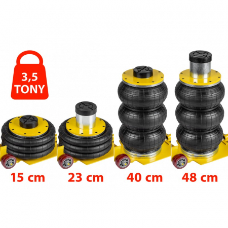Cric pneumatic 3.5 Tone cu extensie inaltator profesional cu pernă de aer pentru vulcanizare 15-48cm Aspp3.5t (1054) [2]