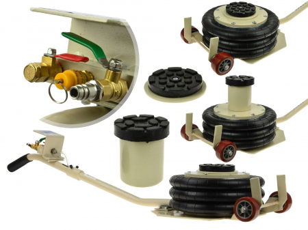 Cric pneumatic 3.5 Tone cu extensie inaltator profesional cu pernă de aer pentru vulcanizare 15-50cm (G02064) [5]