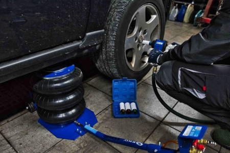 Cric pneumatic 3.5 Tone profesional cu pernă de aer pentru vulcanizare 14-40cm (G02062) [5]