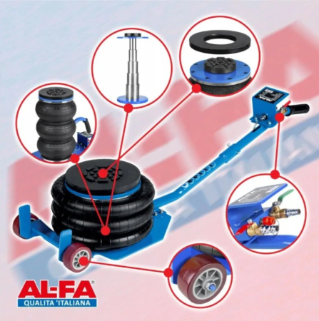 Cric pneumatic 3.5 Tone profesional cu pernă de aer vulcanizare (ALPP3.5T) [7]