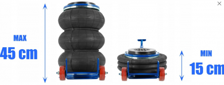 Cric pneumatic 6 Tone profesional cu pernă de aer pentru vulcanizare 15-45cm (B3305) [3]