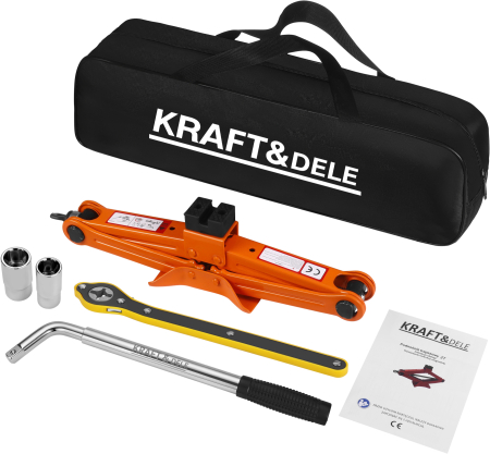Cricuri - Cric trapezoidal 2T, 120-420 mm, cheie telescopica si accesorii incluse (KD3526)