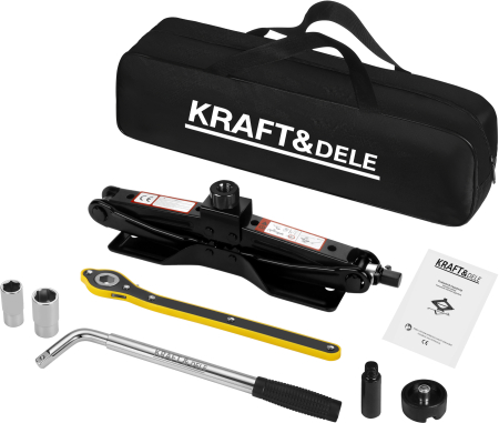 Cric trapezoidal 135-445 mm, cheie telescopica si accesorii incluse (KD3527) [1]