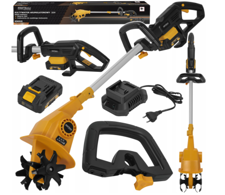 Altele - Cultivator electric fara fir 21V, 2Ah, cu maner telescopic (KD6028)