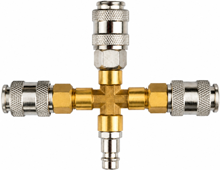 Scule pneumatice - Cupla rapida pneumatica tip X cu 1 intrare si 3 iesiri (KD2167)