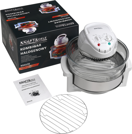 Electrocasnice - Cuptor halogen multifunctional 18L 1500W convectie grill aburire timer temperatura reglabila (KD4135)