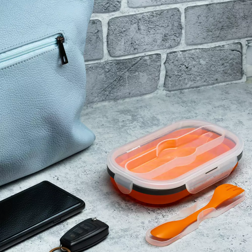 Cutie de pranz din silicon diverse culori 800ml (KB-7022) [4]