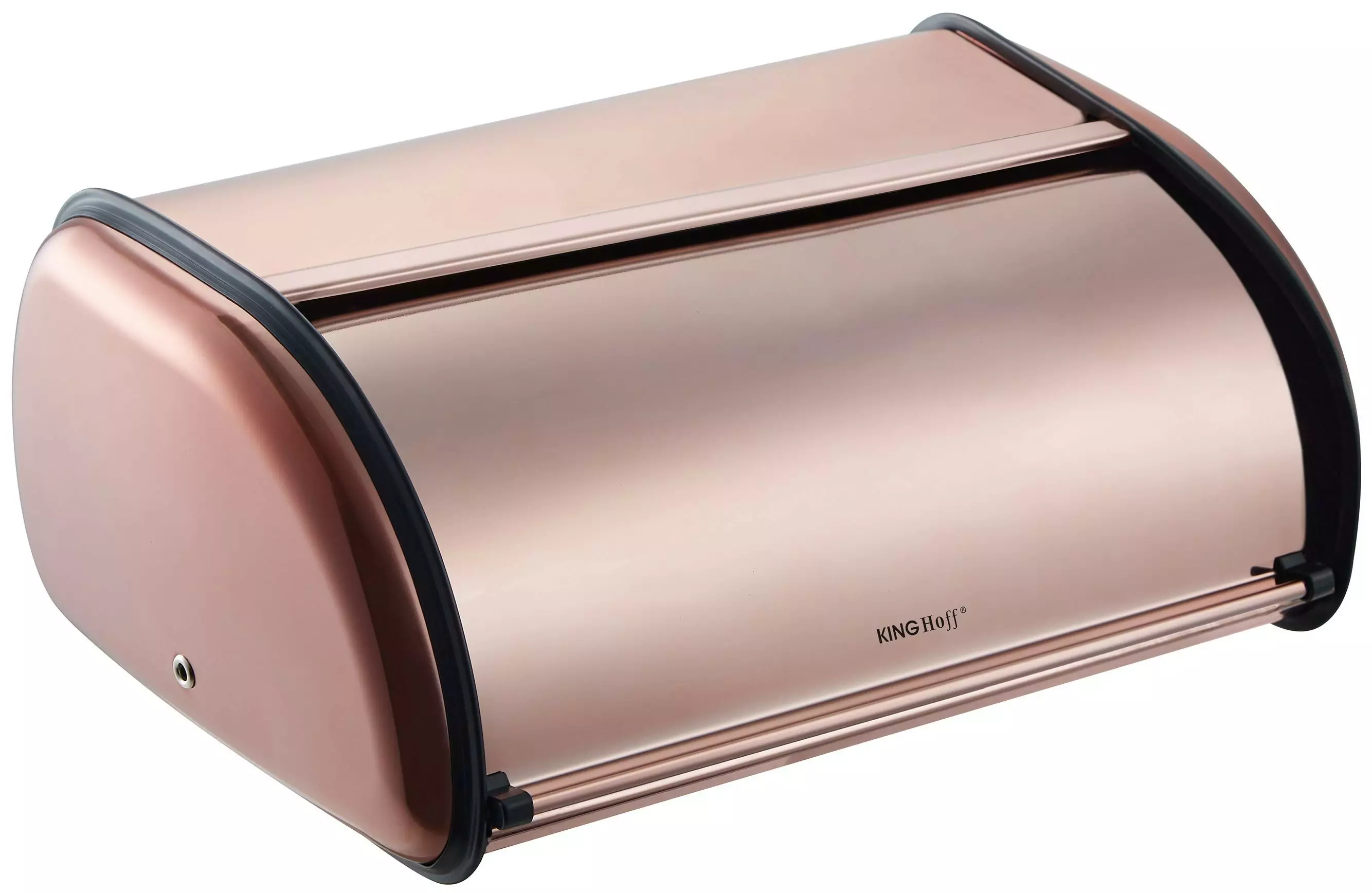 Cutii alimentare - Cutie pentru paine din metal auriu roz (KH-1840)