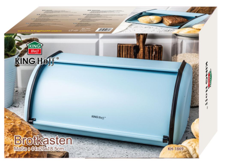 Cutie pentru paine din otel albastra 44cm (KH-1869) [2]