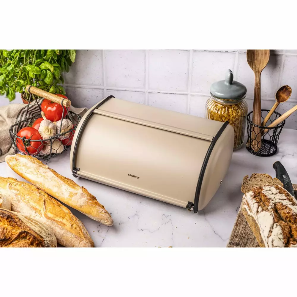 Cutie pentru paine din otel bej (KH-1754) [2]