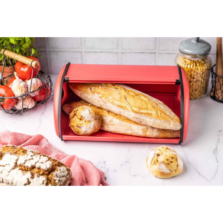 Cutie pentru paine din otel rosie 44cm (KH-1865) [2]