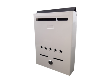 Altele - Cutie postala alba din metal pentru exterior cu sistem de inchidere (BRM00458)