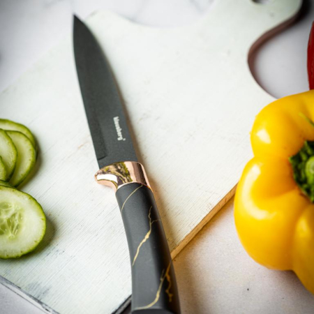 Cutite de bucatarie in suport negru cu design set 6 piese (KB-7768) [25]