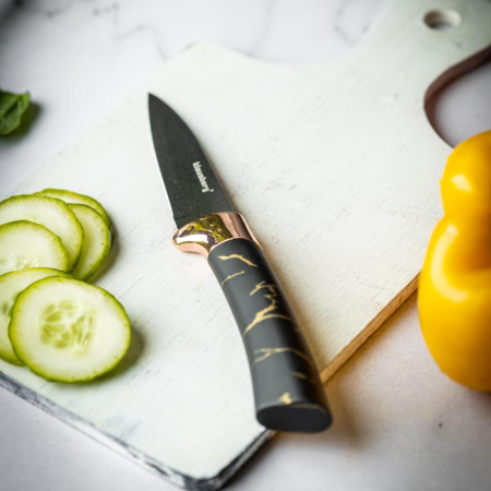 Cutite de bucatarie in suport negru cu design set 6 piese (KB-7768) [20]