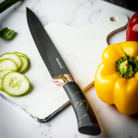 Cutite de bucatarie in suport negru cu design set 6 piese (KB-7768) [13]