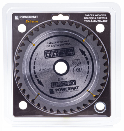 Disc circular vidia pentru lemn 160x20 mm, 40 dinti, taiere universala PM0879 (TDD-160x20x40Z) [1]