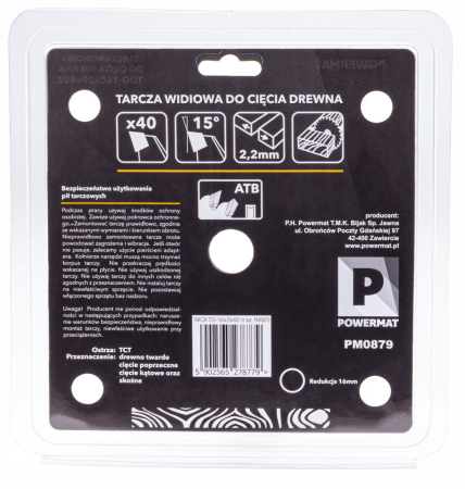 Disc circular vidia pentru lemn 160x20 mm, 40 dinti, taiere universala PM0879 (TDD-160x20x40Z) [6]