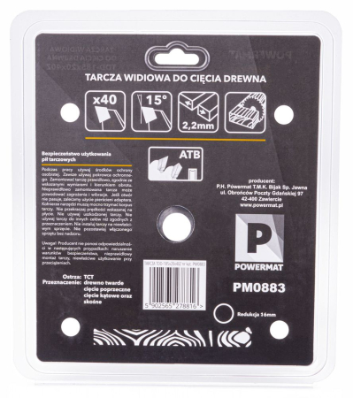 Disc circular vidia pentru lemn 185x20 mm, 40 dinti, taiere universala PM0883 (TDD-185x20x40Z) [6]