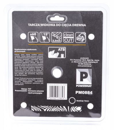 Disc circular vidia pentru lemn 185x20 mm, 60 dinti, taiere de precizie si finisaj, PM0884 (TDD-185x20x60Z) [6]