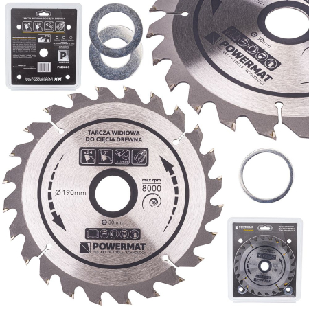 Scule electrice - Disc circular vidia pentru lemn 190x30 mm, 24 dinti, taiere rapida si debitare,PM0885 (TDD-190x30x24Z)