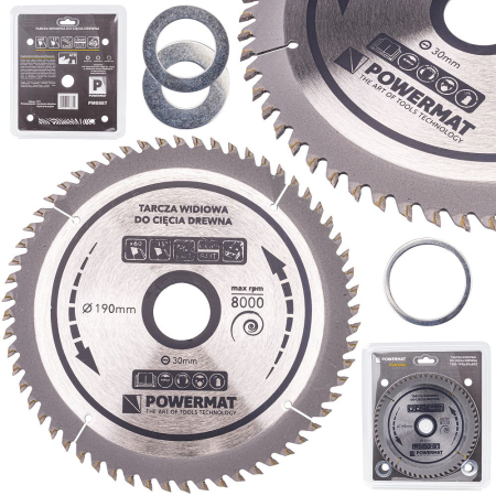 Scule electrice - Disc circular vidia pentru lemn 190x30 mm, 60 dinti, taiere de precizie si finisaj, PM0887 (TDD-190x30x60Z)